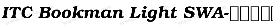 ITC Bookman Light SWA字体转换